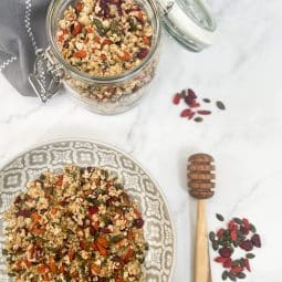 Bowl of homemade granola