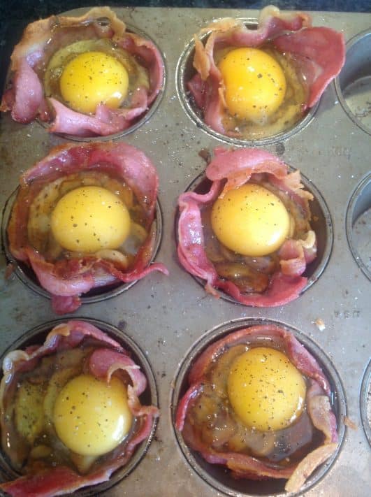 Bacon, Egg & Mushroom breakfast cups