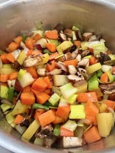 Veggies for minestrone soup