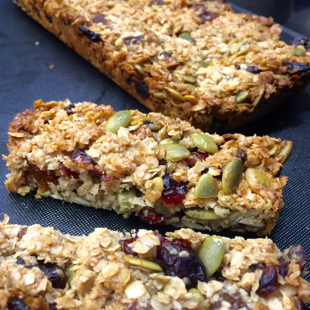 Breakfast Bars made using coconut oil