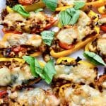 Turkey stuffed peppers with cheese