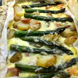 Asparagus & Jersey Royals Filo Tart