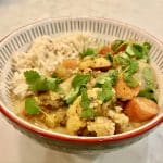 Easy Vegetable Curry served