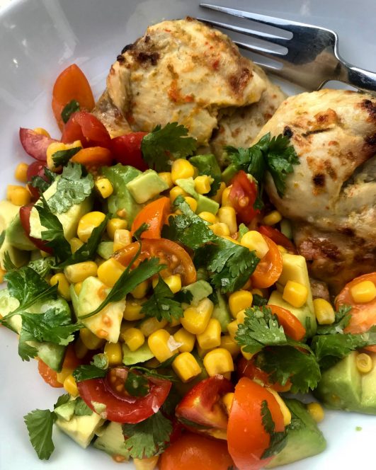 Lime Chicken with Sweetcorn & Avocado Salsa Salad recipe ideas 