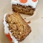 Slice through of a carrot cake
