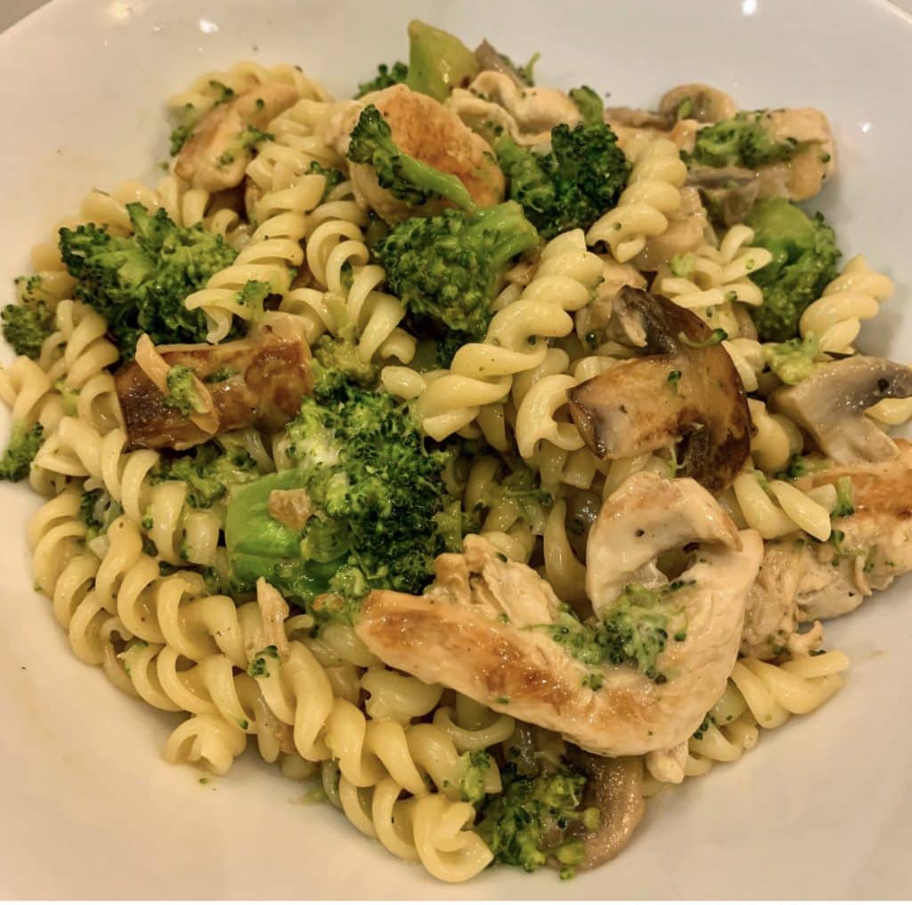 Healthy Chicken & Broccoli Pasta - cooked