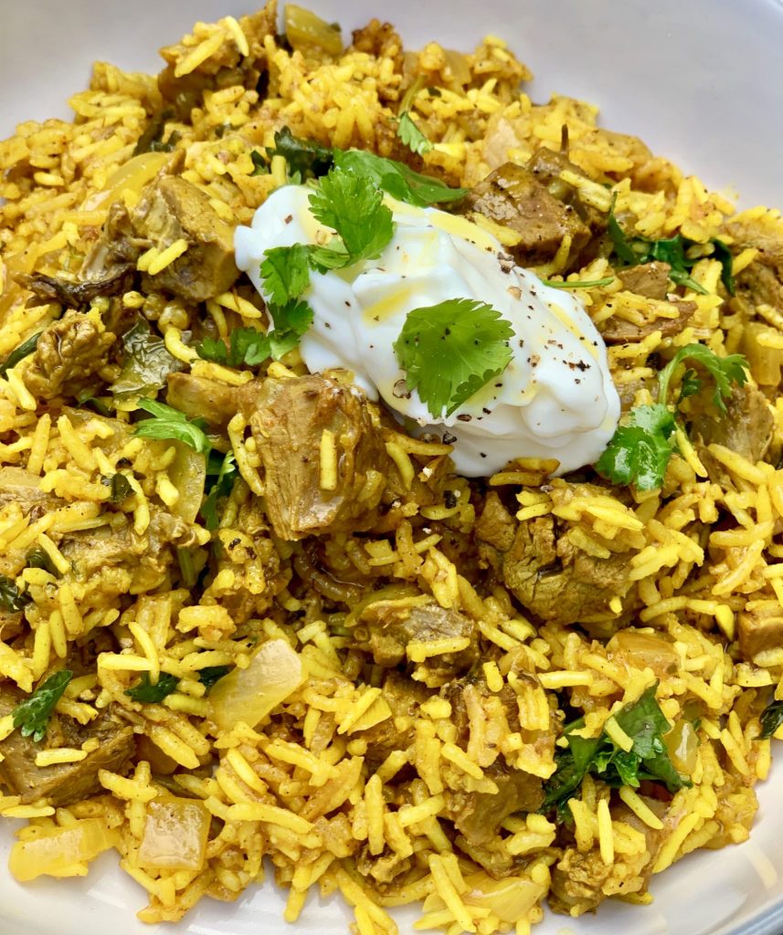 Lamb Biriyani - served