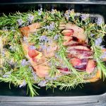 Slow Roasted Lamb Shoulder, raw in the baking tray