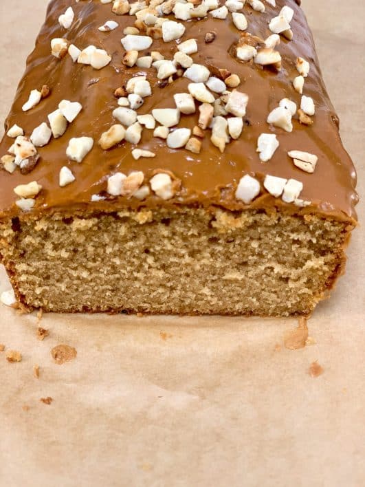 Easy Coffee Cake cut cake glaze