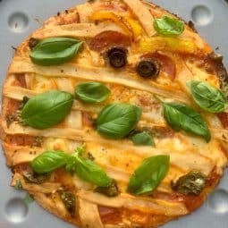 Halloween Pizza - baked