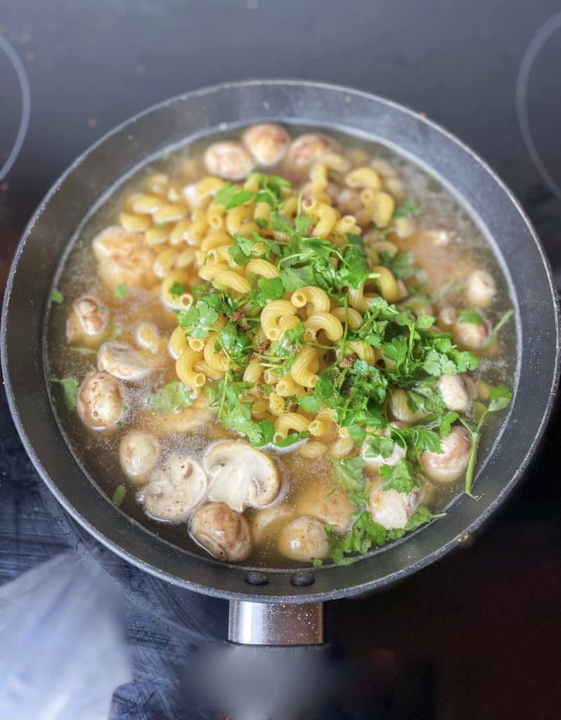  all ingredient in the pan before the simmer