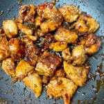 Sticky Chicken, finished in the frying pan