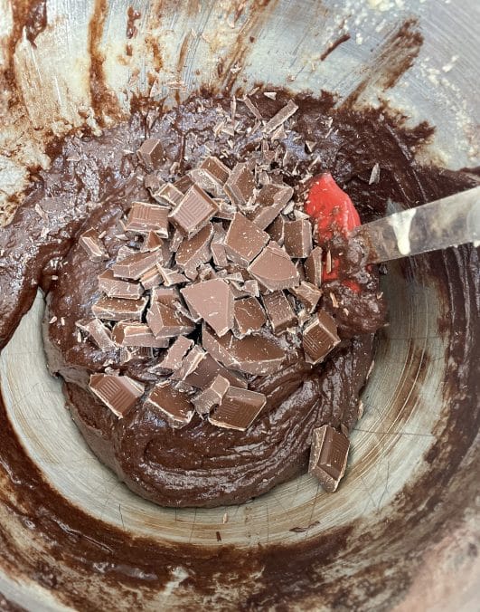 Chocolate Loaf Cake batter