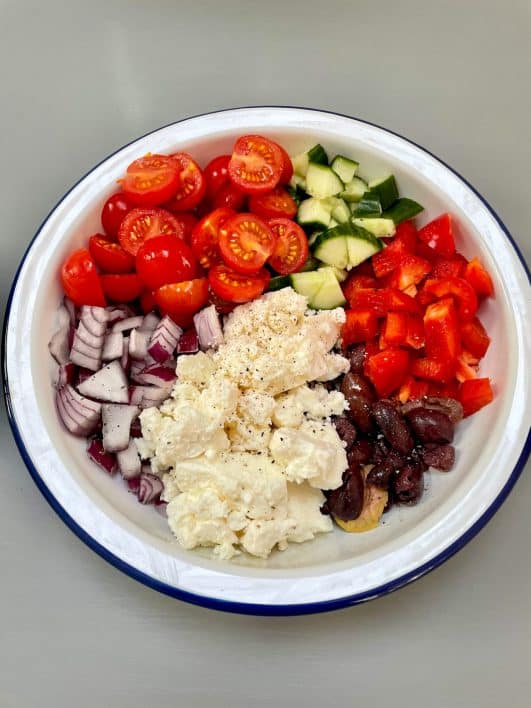 Greek Pasta Salad - ingredients Salad Recipe ideas