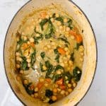 Vegetarian Chickpeas & spinach curry