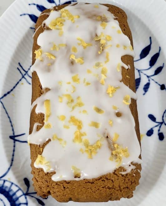 delicious ginger loaf with a lemon icing