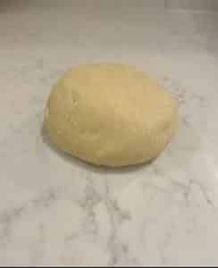 Shortbread dough ball for valentines biscuits