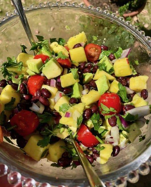 bowl of mango salad 