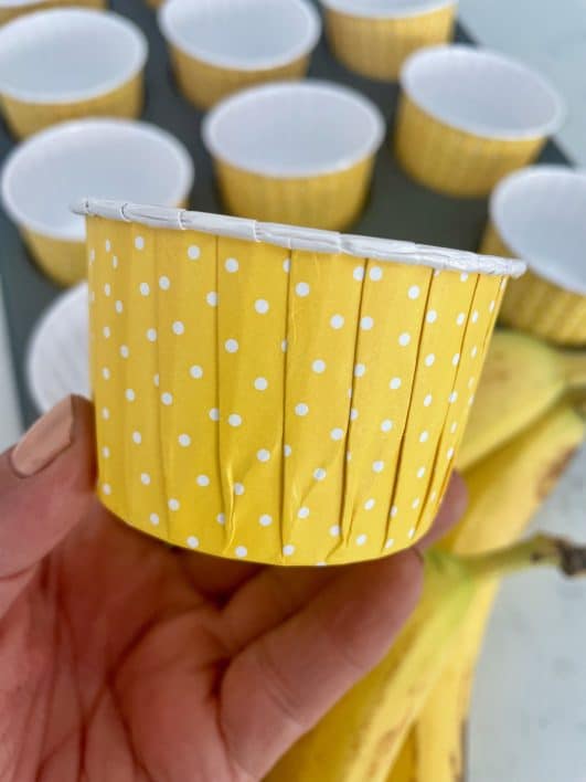 Muffin cases for banana Muffins 