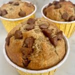 easy banana muffins with chocolate chips