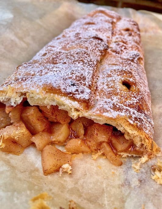 Puff Pastry Apple Strudel baked