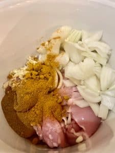 ingredients for Slow Cooker Chicken Curry