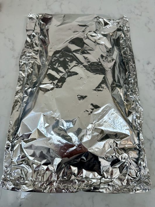Foil pouch of carrots