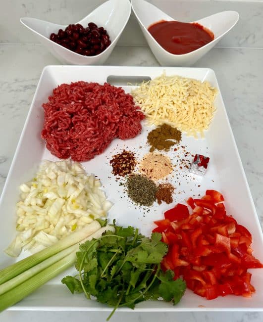 Tray of ingredients 
