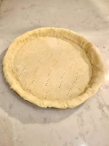 Pastry lined in a Tart tin