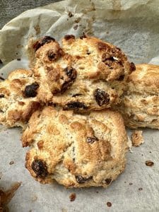 Fruit scones baked