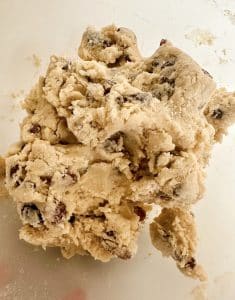Raw scone dough