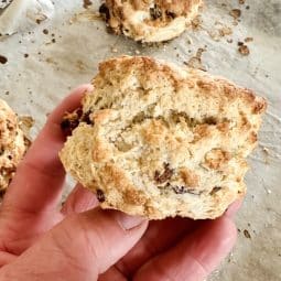 Fruit scones - close up