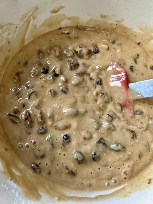 batter in a mixing bowl