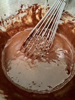 Chocolate tray bake song batter 