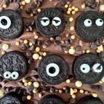 Close up of halloween traybake