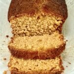 A golden syrup loaf cake sliced