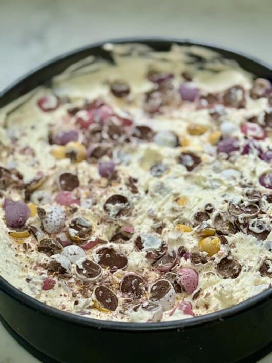 Middle of cheesecake 