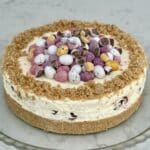 Mini Egg Cheesecake served